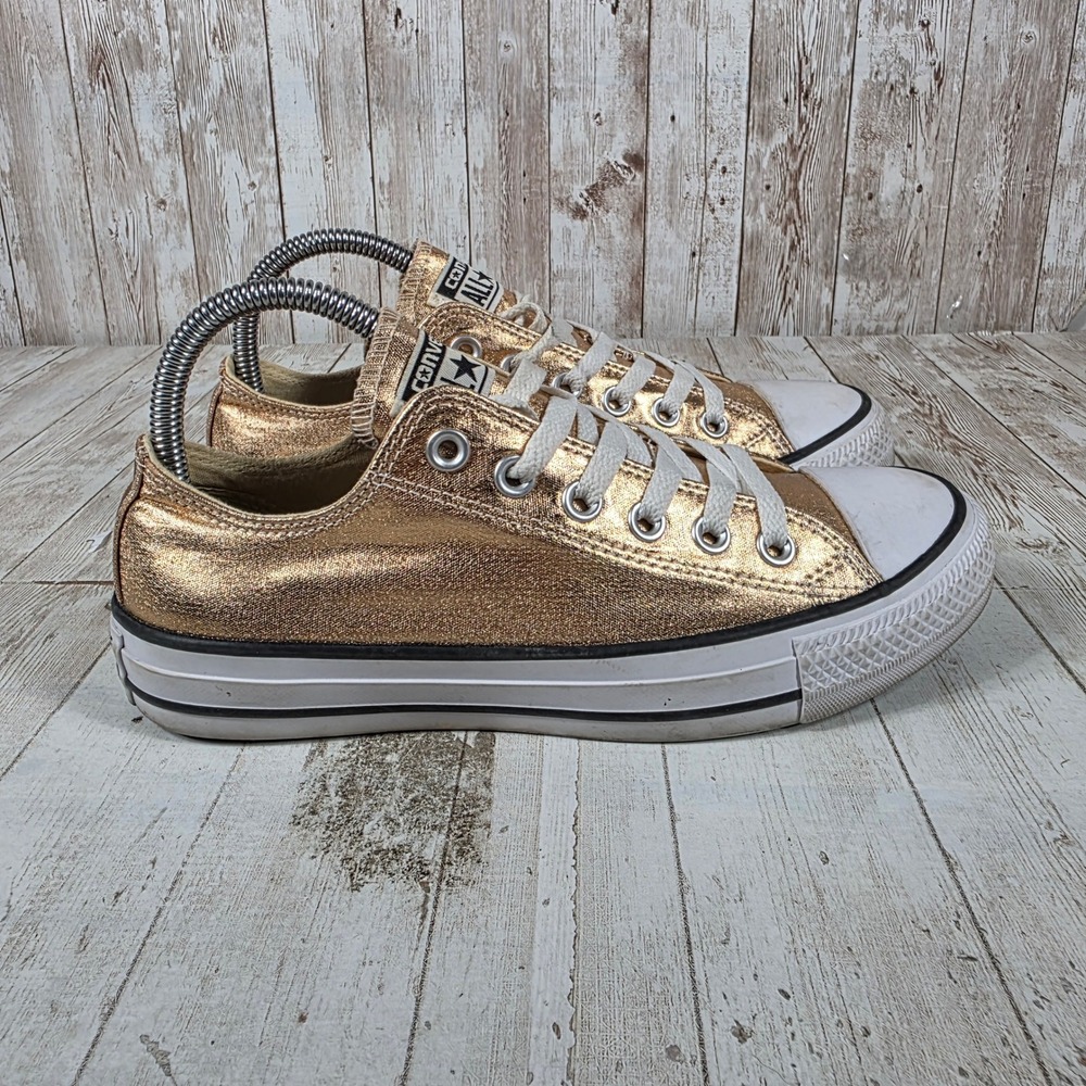 Converse Chuck Taylor All Star Rose‎ Gold Metallic Low Top Sneakers Mens 5